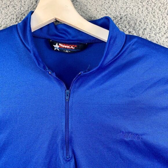 Vintage BMC BMCC Cycling Jersey Mens Extra Large Blue Made in USA Bike Bicycle - Picture 2 of 14